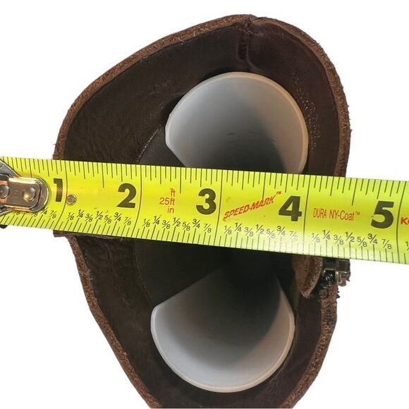 Fabianelli Sequoia Brown Leather Knee High Tall Riding Boots - Picture 12 of 16